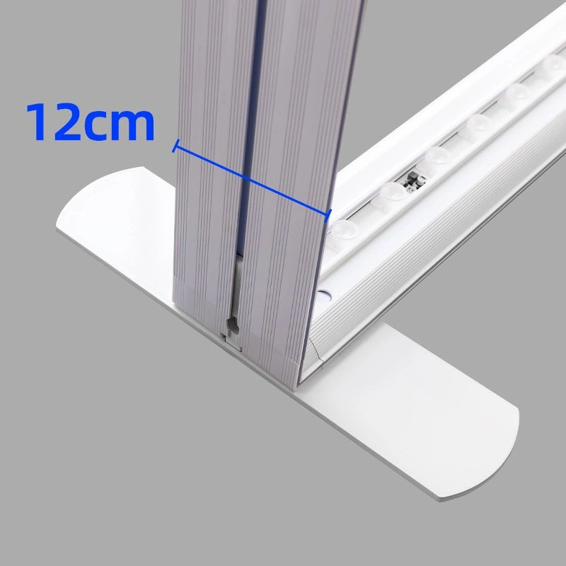 Portable retail storefront light box display setup