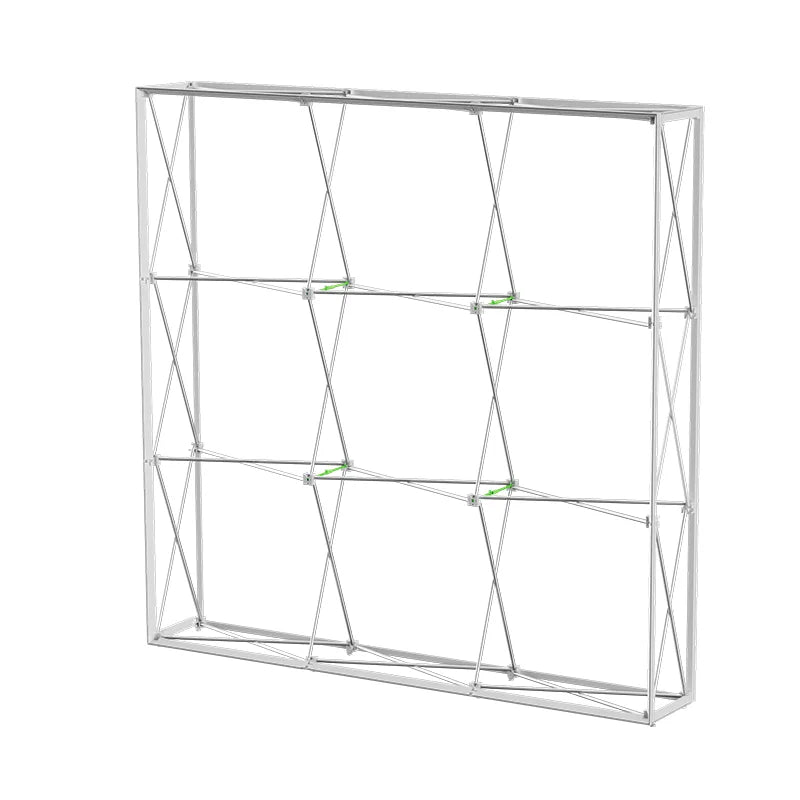 Custom printed SEG fabric display with smooth edge-to-edge graphics and professional finish