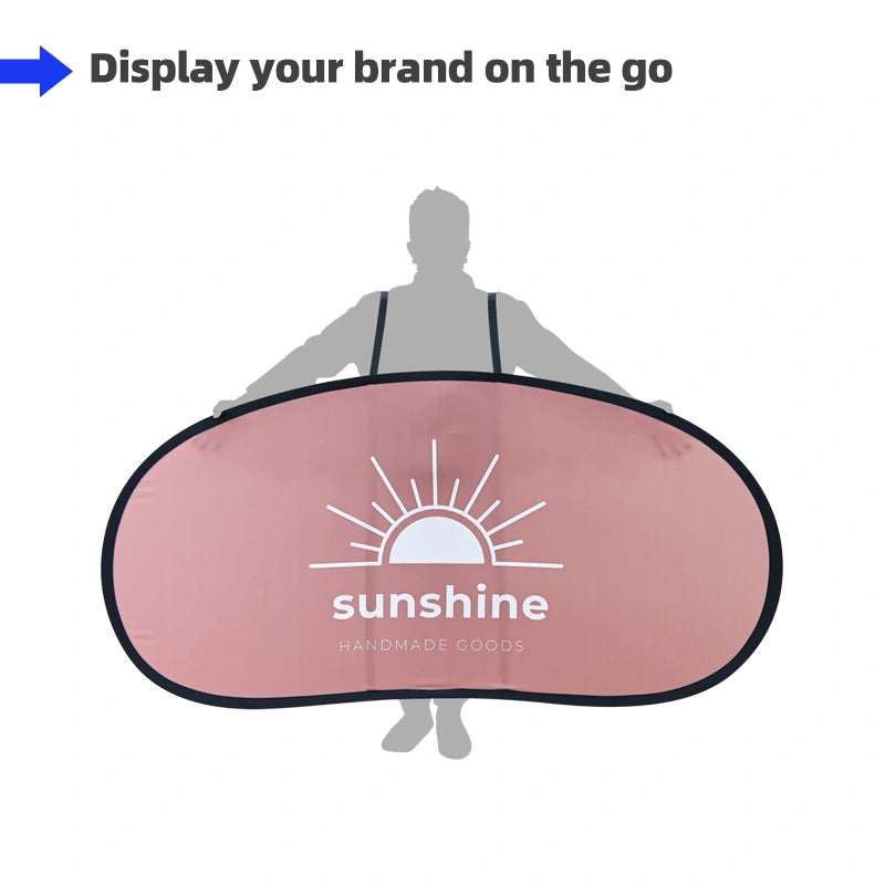 Portable retail advertising display for storefront promotions