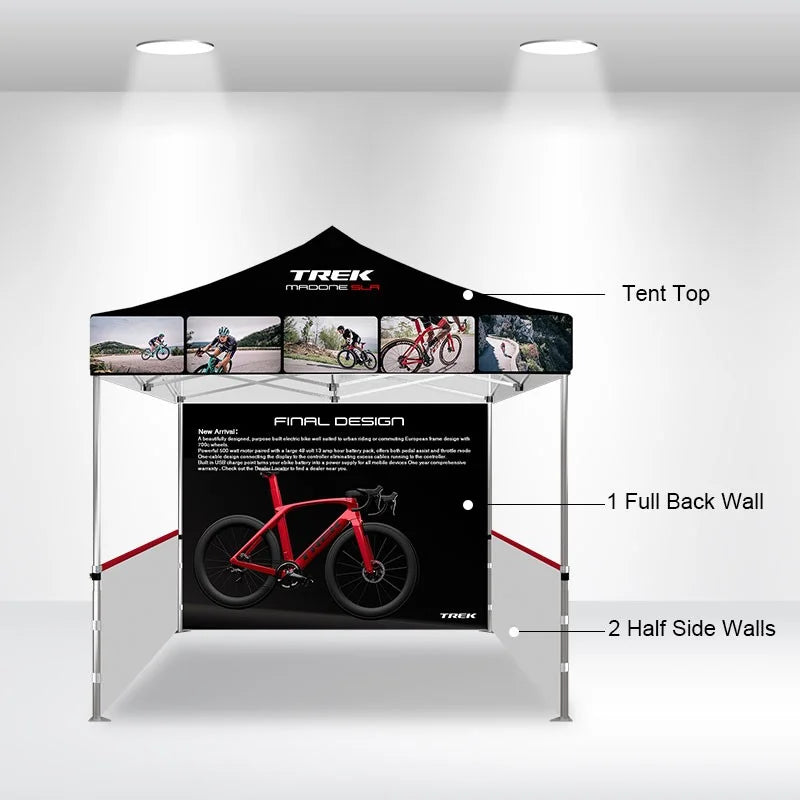 Branded 10x10 Advertising Tent with vibrant custom graphics for festivals, exhibitions, and brand activations