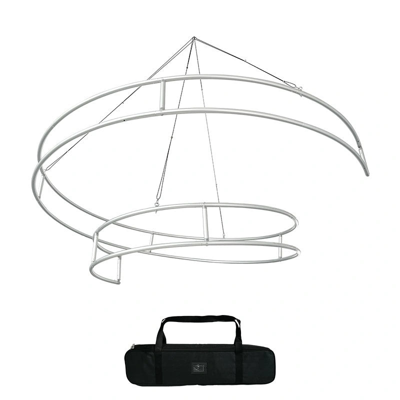 Spiral fabric hanging sign with wrinkle free graphics