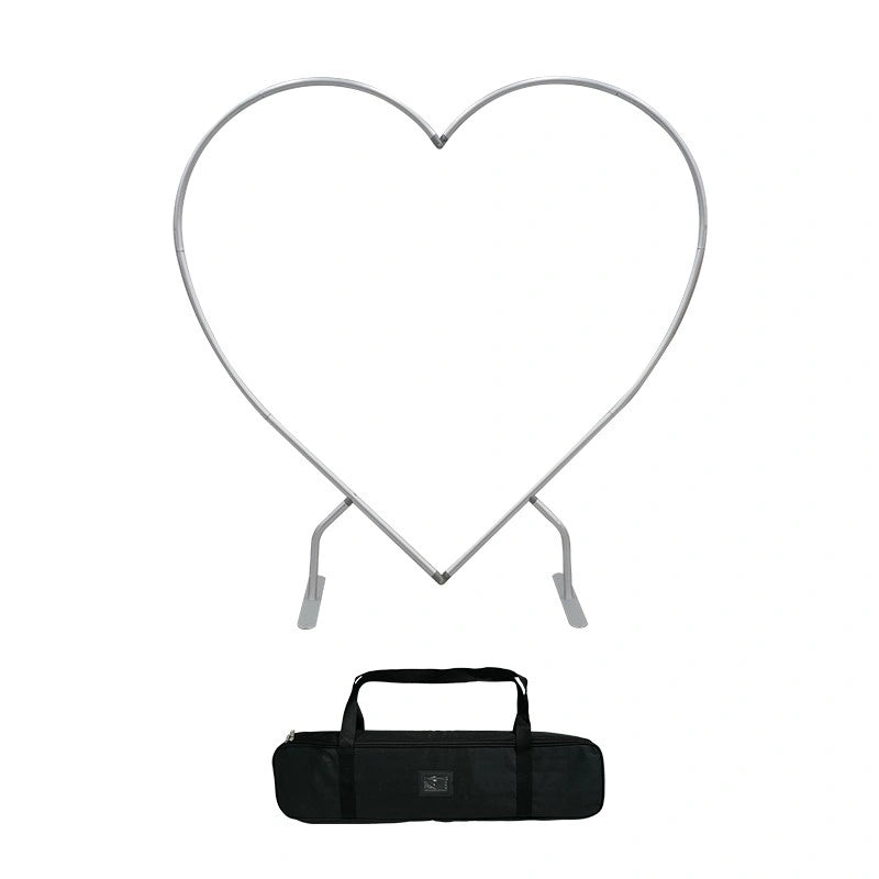 Wedding heart frame backdrop with floral decorations