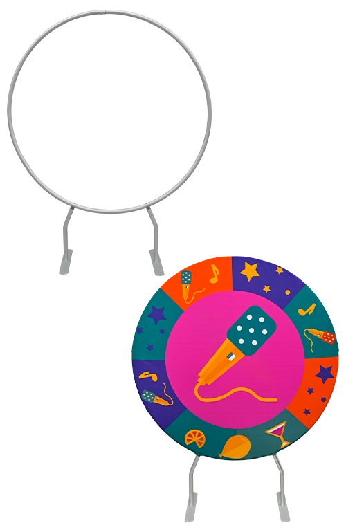 Round backdrop stand for bridal shower decorations