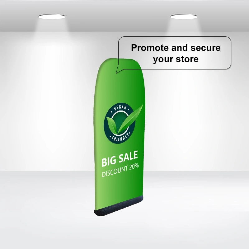 Elastic polyester security gate cover with stretch-fit design