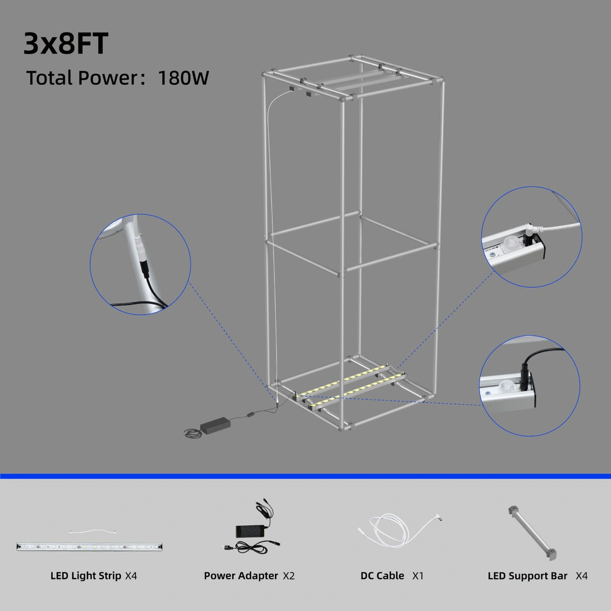 Custom tower display designed to showcase logos, promotional messages, and product campaigns at trade shows