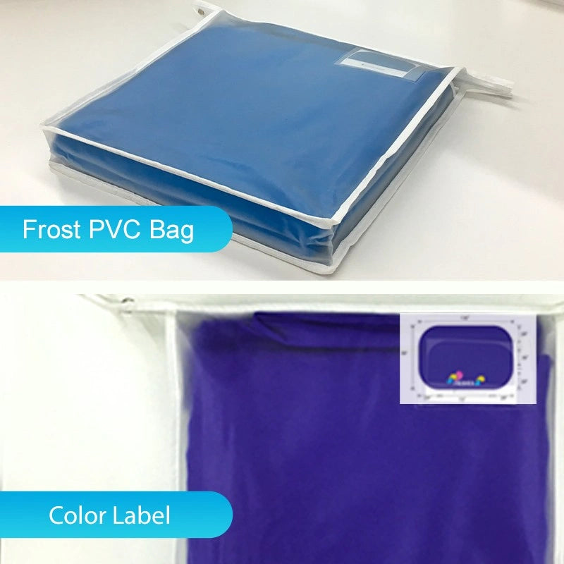 Elegant pleated table cover for event branding