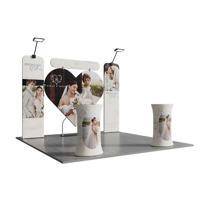 Complete 10x10ft trade show booth kit D1 layout for trade shows