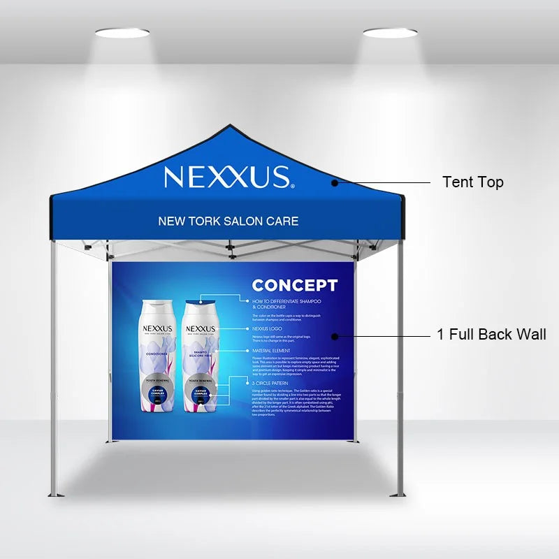 10x10 event canopy tent with custom branding for outdoor markets, sporting events, festivals, and promotions