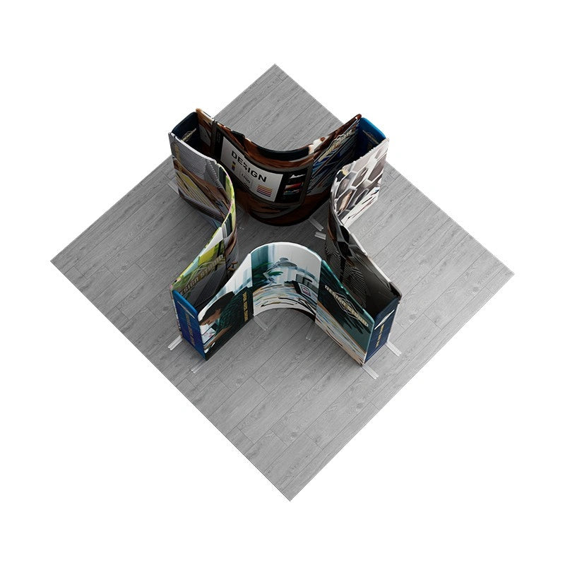 Magnetic fabric display system for 13x13 exhibition booth