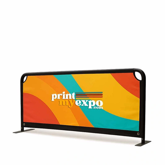 Custom printed Barricade Cover by PrintMyExpo with branded graphics for event crowd control and promotions