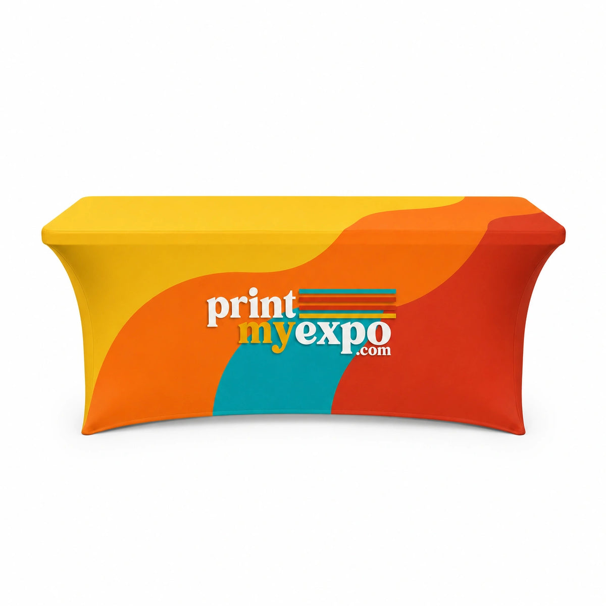 Custom stretch table cover with logo printing