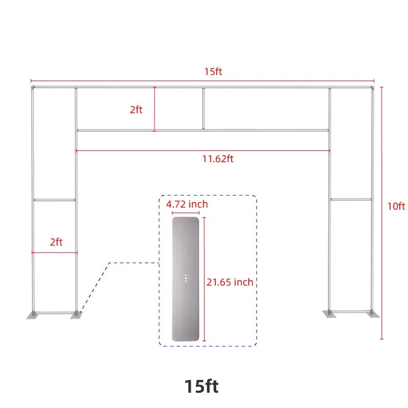 Portable square door arch display for exhibitions, corporate events, and promotional entrances