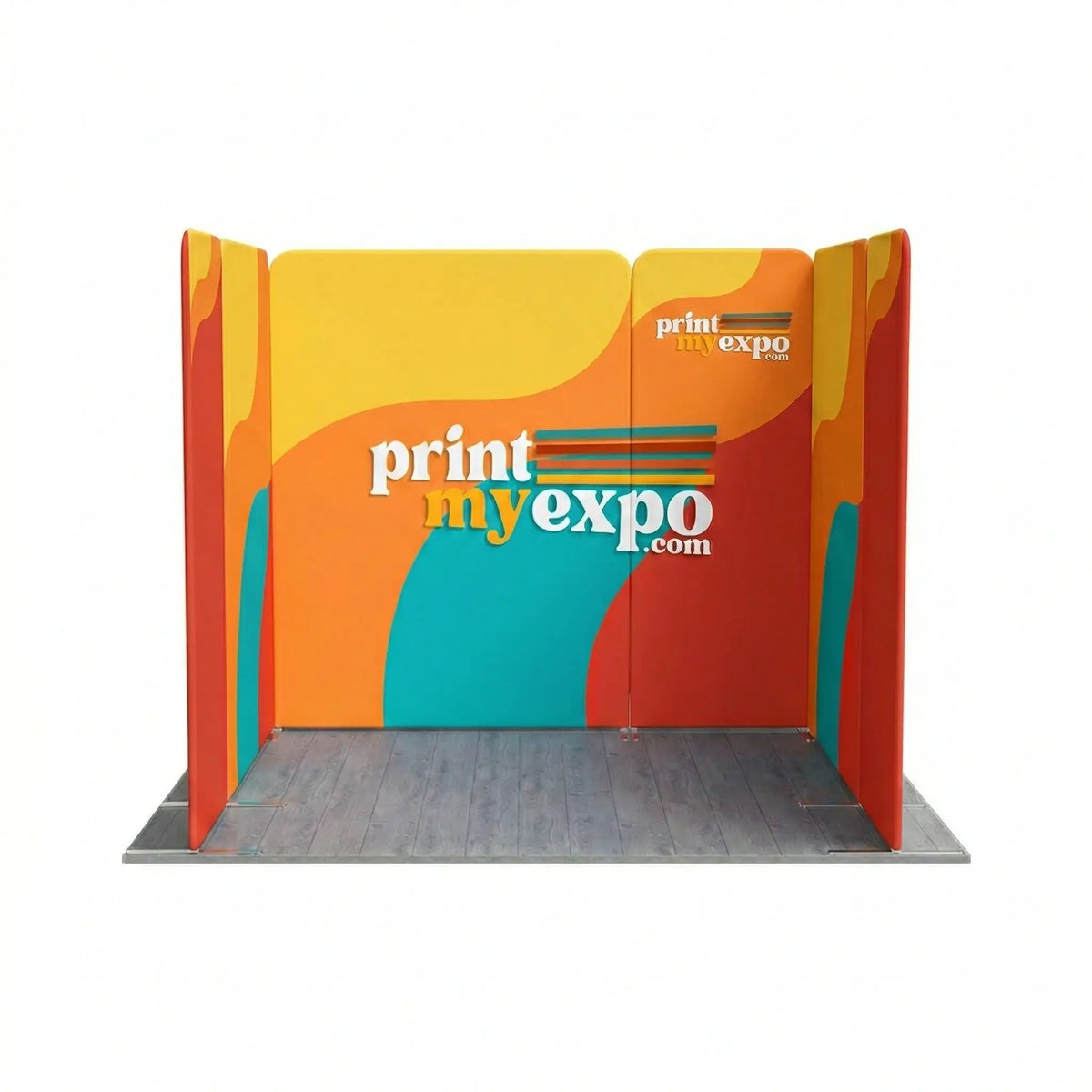 10x10ft magnetic modular fabric display B U-shaped layout